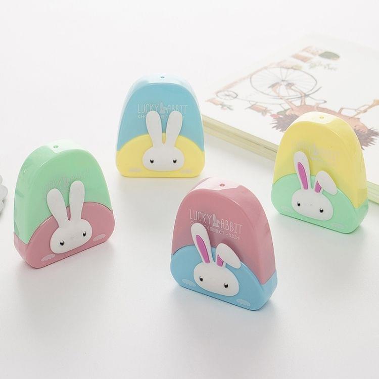 XZD007 2PCS Cute Cartoon Creative Rabbit Pattern Correction Tape School Supplies Student Stationery, Random Color Delivery