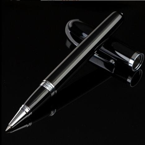 2 PCS Black Roll Ball Pen Ballpoint Pens School Office Stationery Luxury Birthday Gift(Red)