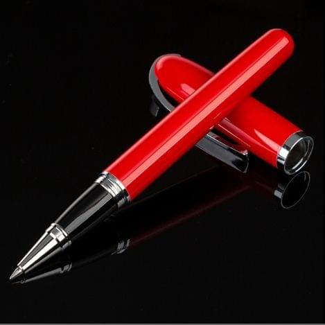 2 PCS Black Roll Ball Pen Ballpoint Pens School Office Stationery Luxury Birthday Gift(Red)