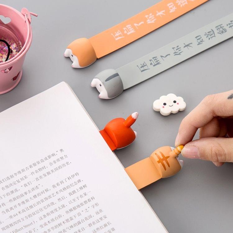 2 PCS Lovely Cartoon Animals Ass Bookmarks(Orange Cat)