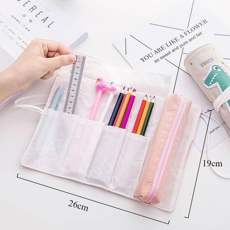 3 PCS Kawaii Animals Pattern Pencil Case Pencil Case Cute Candy Color Pencil Bag Kids School Office Stationery Supplies(Polar Bear)