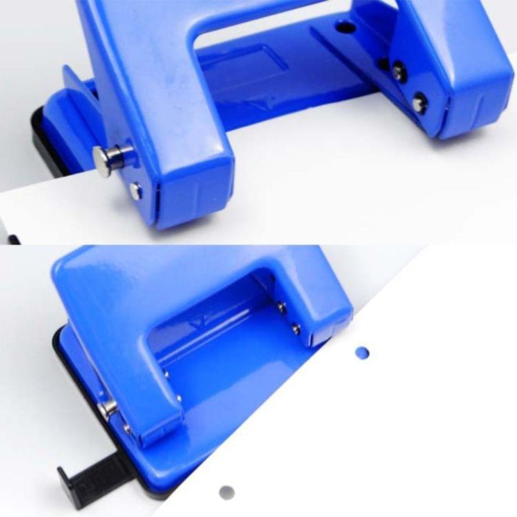 Fashion Portable Mini Office School Double Hole Punching Machine Manual Drilling(Blue)