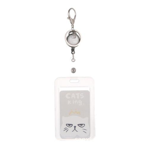 5 PCS Transparent ID Badge Case Card Holder(One Cat)
