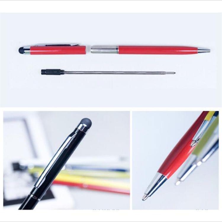 2 PCS Touch Pen Capacitive Touch Ballpoint Pen Children Student Stationery School Office Supplies, Ink Color:Black(Red)