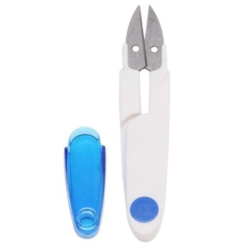 Cross-Stitch Tool Transparent Belt Cover Scissors(Blue)