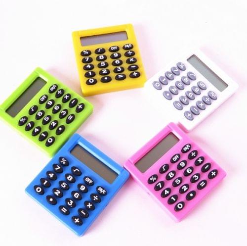 Pocket Cartoon Mini Calculator Candy Colors Handheld Coin Batteries Calculation Tool(Color Radom Delivery)