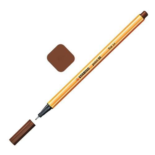 0.4mm Marker Pen Slim Plastic Hook Line Pen Watercolor Sketch Drawing School Art Supplies( Brown)