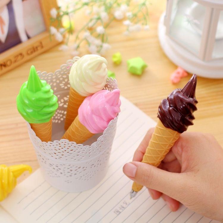 3 PCS Ice Cream Ballpoint Pens Office and School Kids Children Students Ball pen Stationery Random Color Delivery