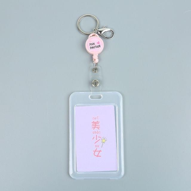 Cute Cartoon Retractable Badge Card Holder Nurse Doctor Exhibition Pull Key ID Name Card Badge Holder(Swimming Laps Unicorns)