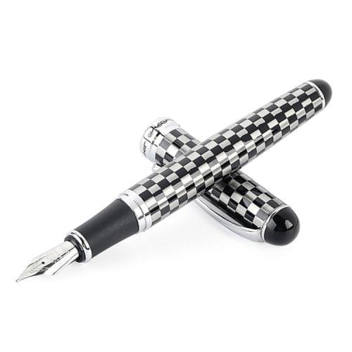 X750 Stationery Stainless Steel Fountain Pen Medium Nib Ink Pens School Oiifice Gift, Nib Size:1.0mm(Grid)