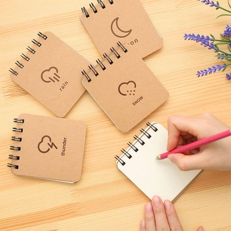 10 PCS Weather Forecast Print Binder Coil Memo Pad Notes Ruled Notepads School Office Supply, Random Style Delivery