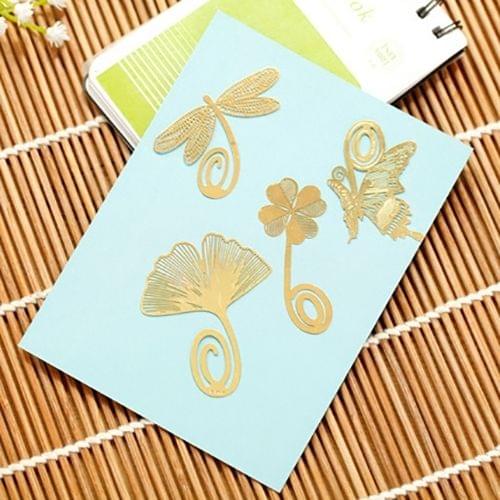 2 PCS Creative Classical Chinese Style Metal Bookmark Art Crafts Bookmark,Random Pattern Delivery