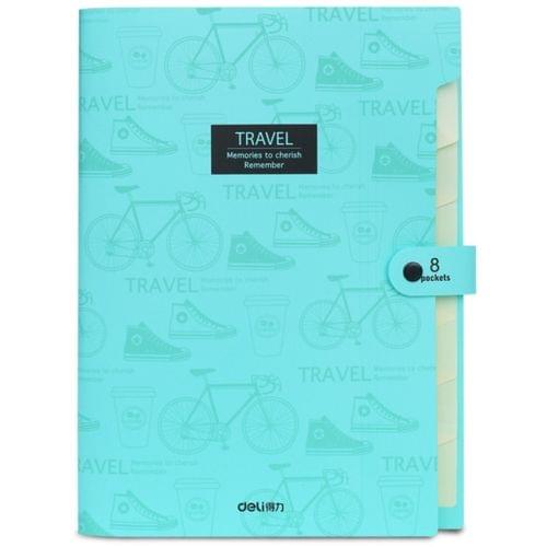 A4 Student Multi-layer Test Paper Folder Package Storage Bag(Light Cyan)