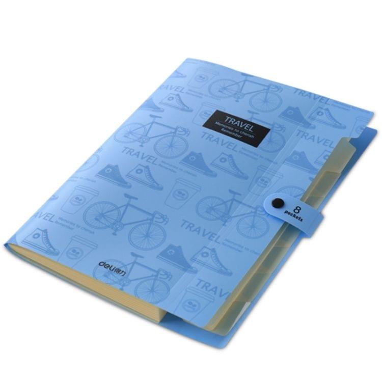 A4 Student Multi-layer Test Paper Folder Package Storage Bag(Light Cyan)