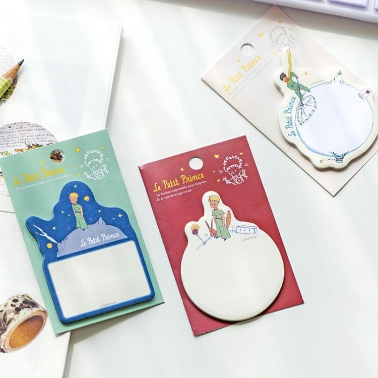 Cartoon Little Prince Pattern Memo Pad Paper Sticky Notes Planner Sticker Paste Stationery(White)