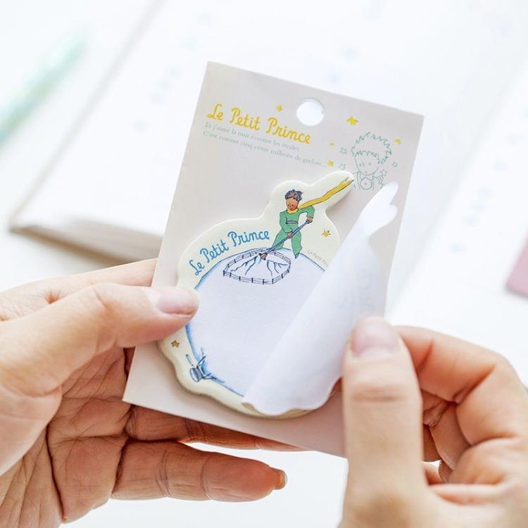 Cartoon Little Prince Pattern Memo Pad Paper Sticky Notes Planner Sticker Paste Stationery(White)