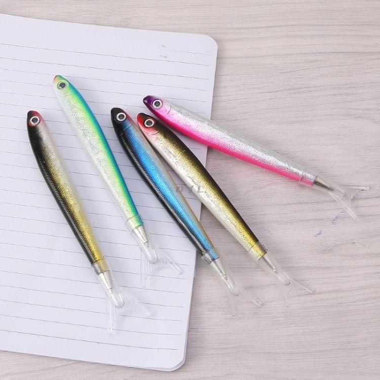 10 PCS Creative Fish Ballpoint Pen Ocean Signature Pen Stationery School Office Supply, Random Color Delivery, Ink Color:Blue