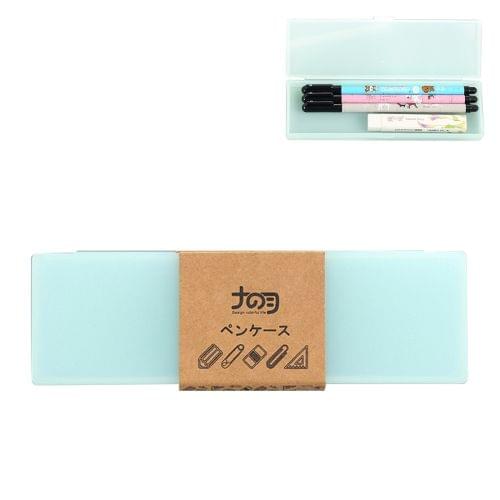 Creative Stationery Solid Color Translucent Scrub Stationery Case Pencil Case for Students School Office Supplies(Green)