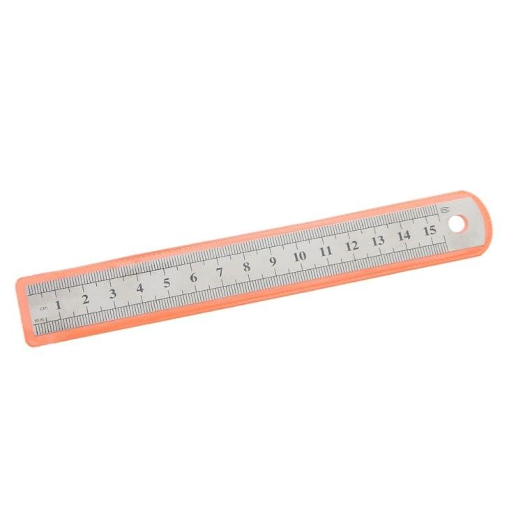 3 PCS Double Sided Stainless Steel Metal Straight Ruler, Length: 15cm
