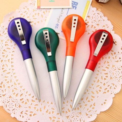 2 PCS Creative Multifunction Ballpoint Pen Ruler Tape Measure Pens Kids Student Writing Office School Supplies Random Color Delivery, Ink Color:Blue