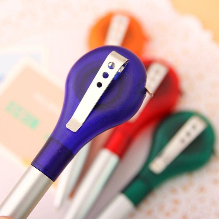 2 PCS Creative Multifunction Ballpoint Pen Ruler Tape Measure Pens Kids Student Writing Office School Supplies Random Color Delivery, Ink Color:Blue