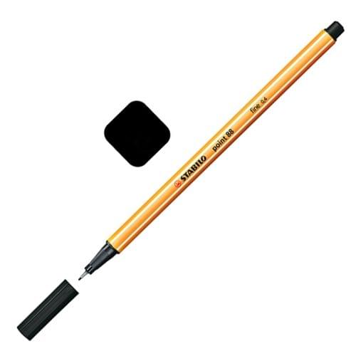 0.4mm Marker Pen Slim Plastic Hook Line Pen Watercolor Sketch Drawing School Art Supplies( Black)