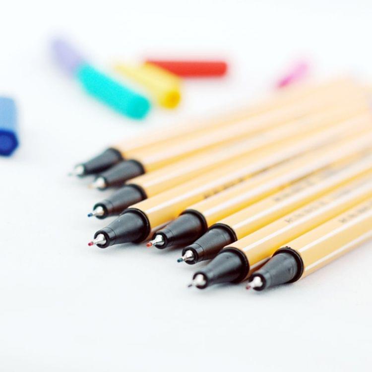0.4mm Marker Pen Slim Plastic Hook Line Pen Watercolor Sketch Drawing School Art Supplies( Black)