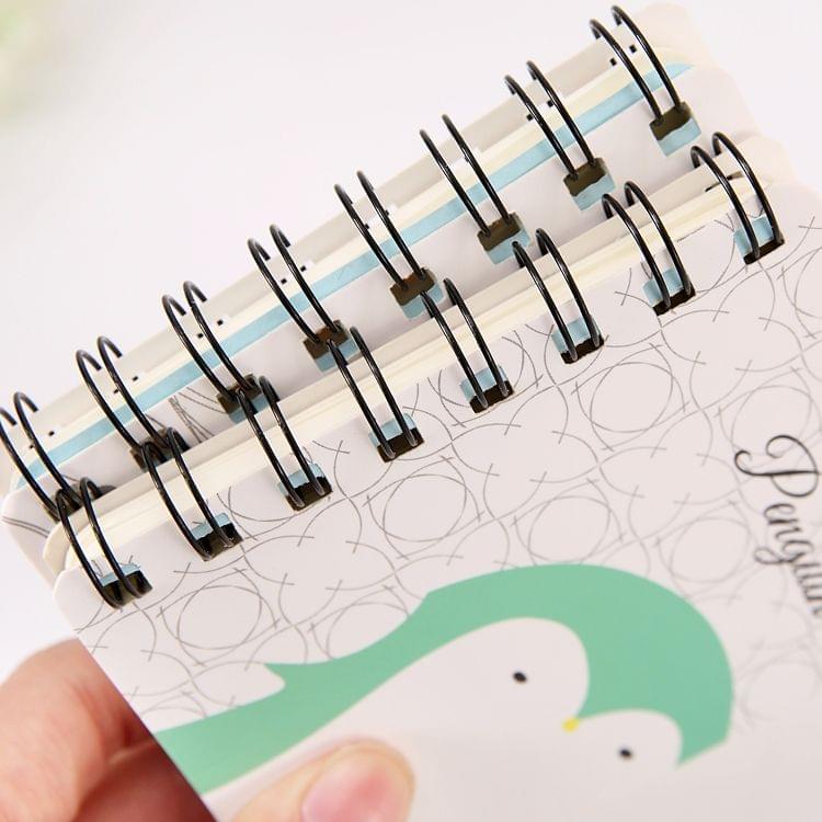 3 PCS Cute Animals Mini Spiral Notebook Agenda  Daily Weekly Planner Time Organizer School Supplies(Elephant)