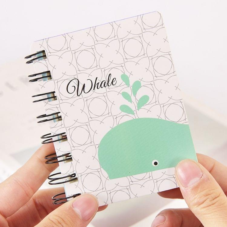 3 PCS Cute Animals Mini Spiral Notebook Agenda  Daily Weekly Planner Time Organizer School Supplies(Elephant)