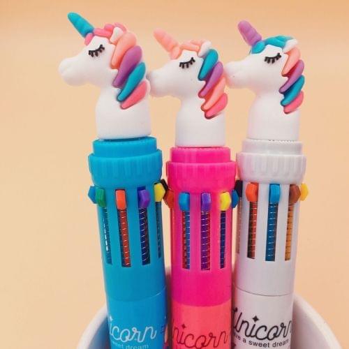 36 PCS Unicorn 10 Colors Chunky Ballpoint Pen School Office Supply  Random Design