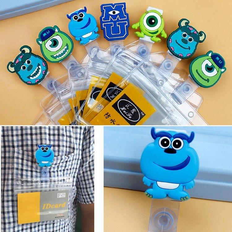 3PCS Monster University Transparent Retractable Badge ID Card Clip Badge Lanyard Card Holder 4
