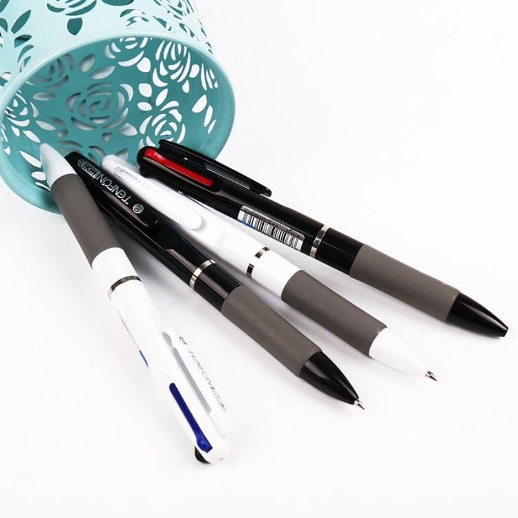 3 PCS 0.7mm Blue Red Black Ink Ballpoint Pen Office Supplies 3 in 1 Plastic Flexible Pen Random Color Delivery