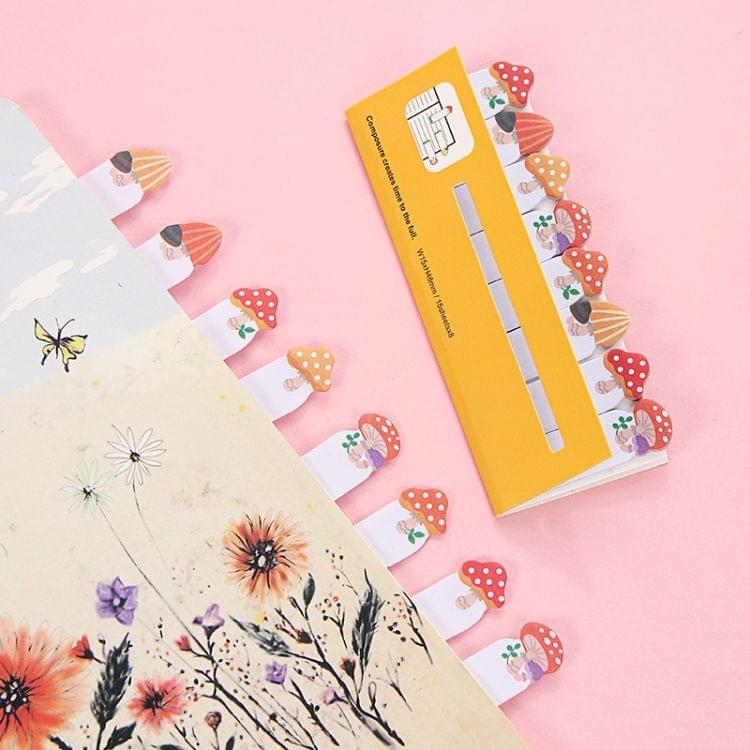 2 PCS Mini Cute Cartoon Animals Memo Pad Sticky Notes Notebook Stationery Note Paper Stickers School Supplies Mushroom