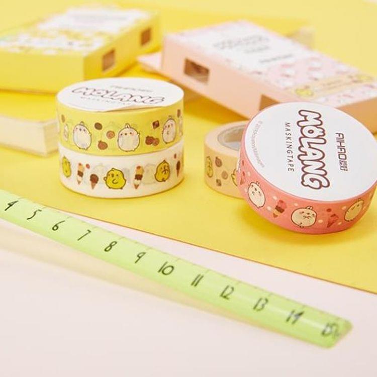 2 PCS Creative Animal Pet Rabbit Tape Adhesive Tape DIY Scrapbooking Sticker Label Craft Masking Tape(Yellow)