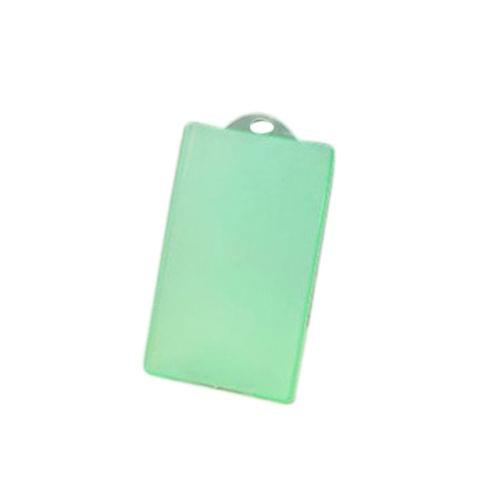 Card Holder Cover Slim PVC Transparent IC Card Bus Credit Card Cover Case Holder(Green)