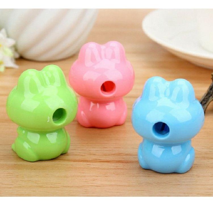 Kawaii Frog Shape Pencil Sharpener Cutter Knife Gift Student Stationery, Random Color