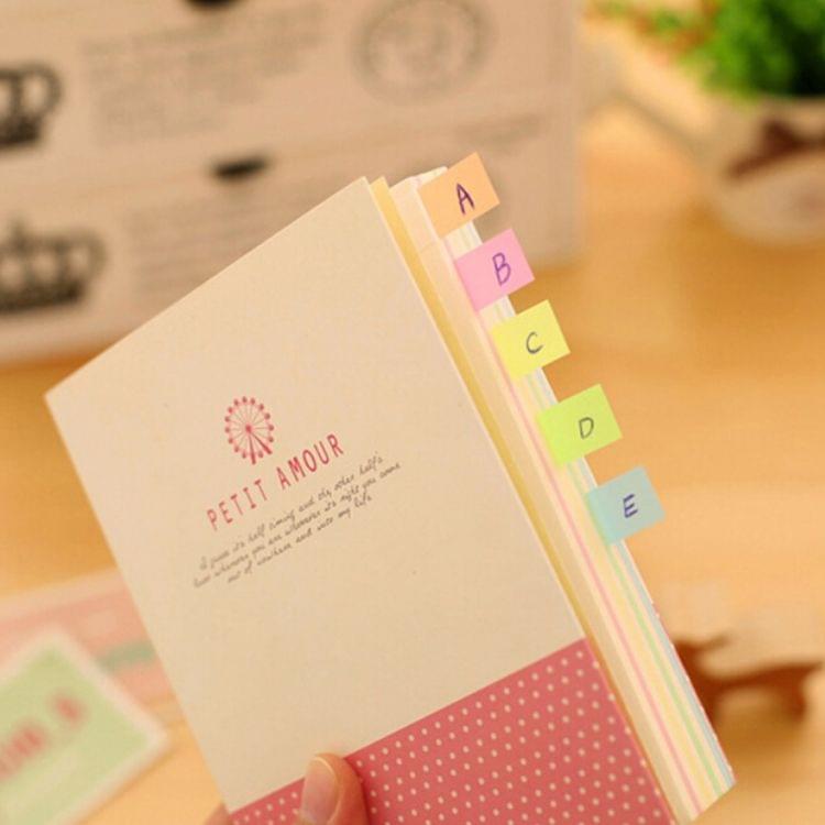 10 PCS Arrow Type Creative Fluorescence Classification Indexes Paste Sticks PET Bookmarks Sticky Note Stationeries