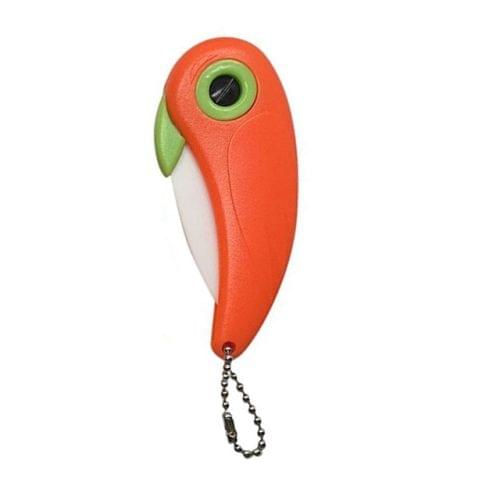 Picnic Lunch Peeler Mini Bird Shape Slicer Fruit Cutlery Pocket Fold Knife Cutter Kitchen Blade(Orange)