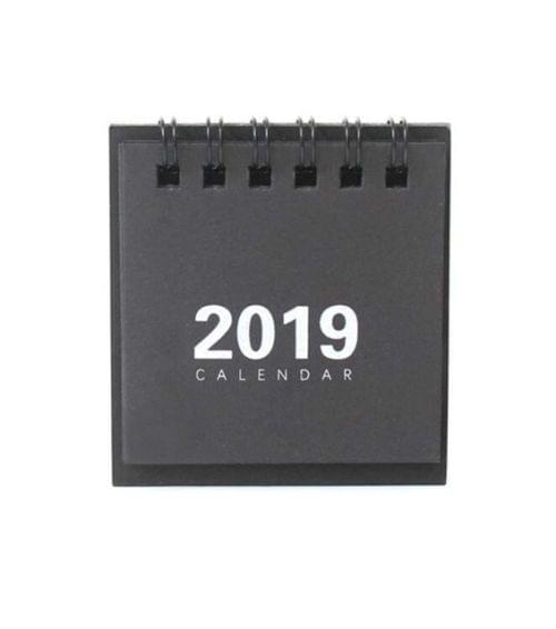 6 PCS Simple Lovely Mini Table Calendars Vintage Paper Desk Calendar(Black)