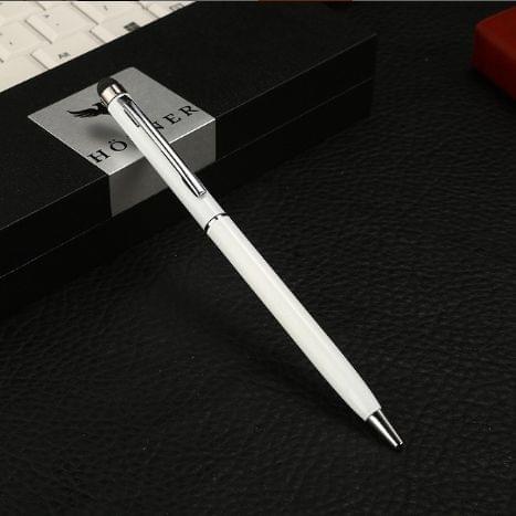 2 PCS Touch Pen Capacitive Touch Ballpoint Pen Children Student Stationery School Office Supplies, Ink Color:Black(White)