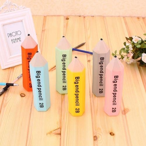 Creative Pencil Shape Stationery Candy Color Pencil Case Multifunctional Silicone Pencil Box, Random Color Delivery