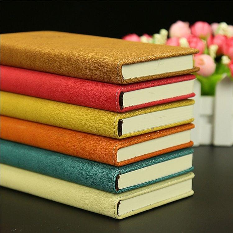 A5100 Pages Leather Soft Cover Notebook A5100 Pages Leather Soft Cover Notebook Pocket Memo(Red)