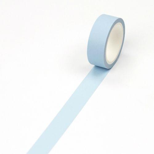 Soft Color Washi Tape Pure DIY Masking Decorative Stickers Stationery(Light Blue)
