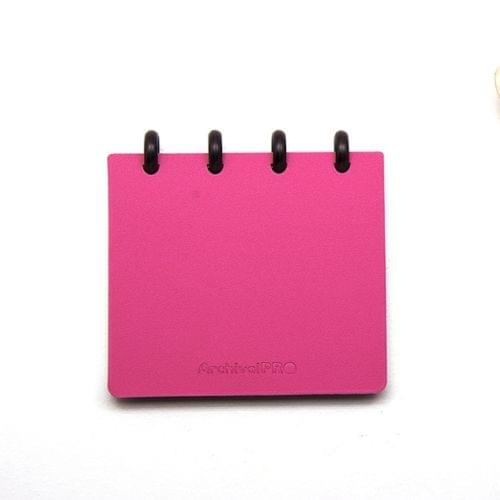 2 PCS A7 Pocket Size Notepad Creative Stationery Notepad Vertical Pocket Loose Leaf Office School Supplies(Peach Red)