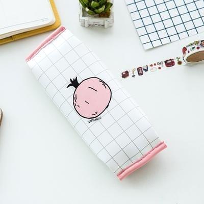 Creative Pomegranate Strawberry Shape School Pencil Case Cute Pu Leather Pencil Bag School Supplies Stationery Storage Box(Whole pomegranate)