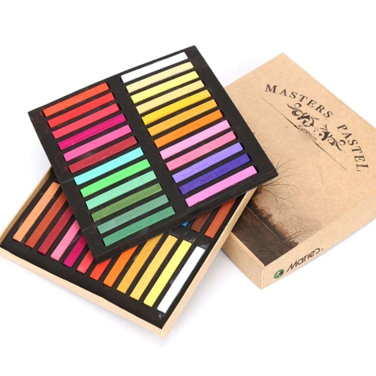 12 / 24 / 36 / 48 Colors Solid Powder Smooth Brush Portable Stick Toner Painting Chalk Set 24 Colors