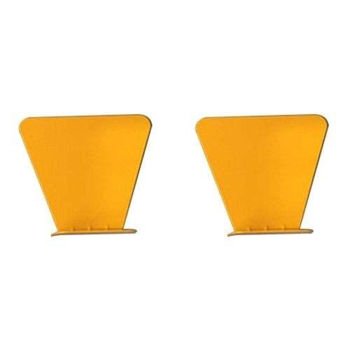2 PCS Stainless Metal Wall Invisible Book Shelf Home Decoration Floating Bookshelf(Yellow)