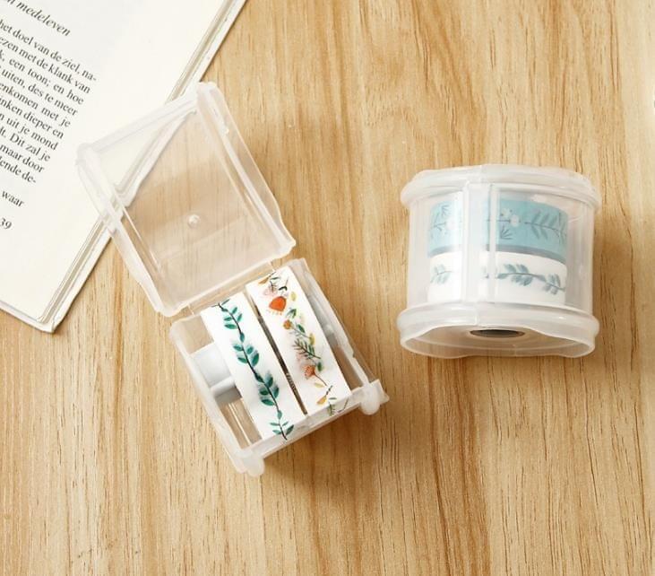 Mini Tape Cutter Tapes Dispensers(Transparent)