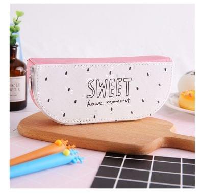 Kawaii Fruit PU leather Gift Estuches School Pencil Box Pencilcase Pencil Bag School Supplies Stationery(Dragon Fruit S3-4)