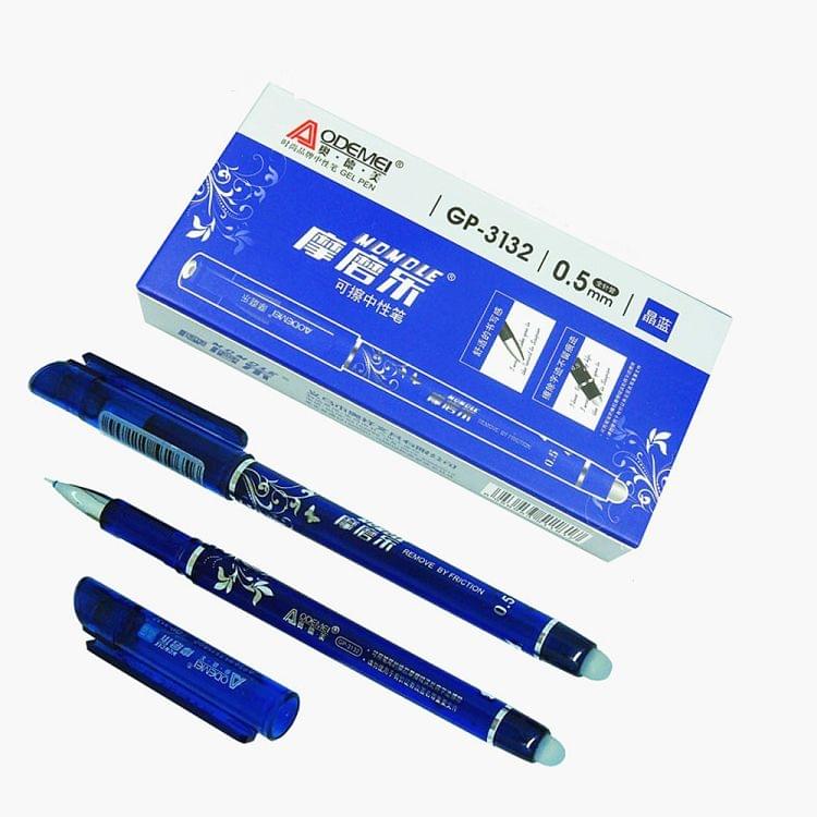 12 PCS Erasable Nib 0.5mm Ballpoint Boutique Gifts Student Stationery Office Writing Pen(Navy Blue)